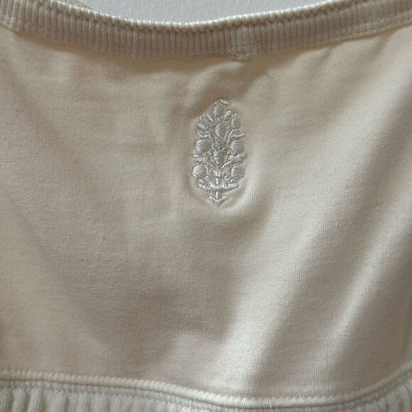 Free People Grand Slam Strapless Onesie Straight Leg Pockets Ivory XS - Picture 5 of 8